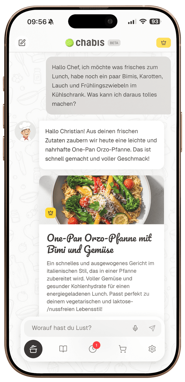 Neue Rezepte in Sekunden generieren